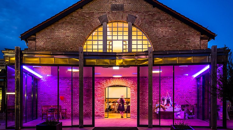 Kesselhaus in Karlsruhe Kesselhaus in Karlsruhe beleuchtet